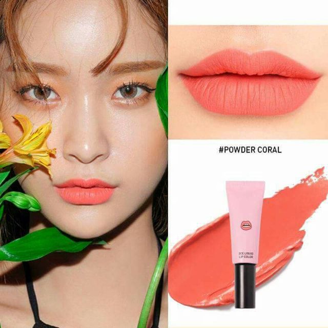 Son Lì 3CE Liquid Lip Color #Powder Coral